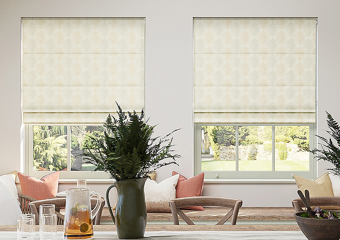 Gentle Palm, Lemon - Twist&Fit Roman Blind - Image 3